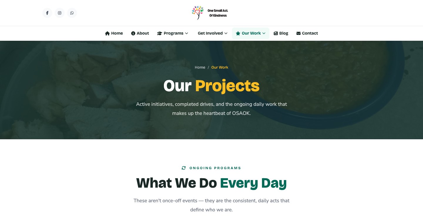 OSAOK website &mdash; programmes